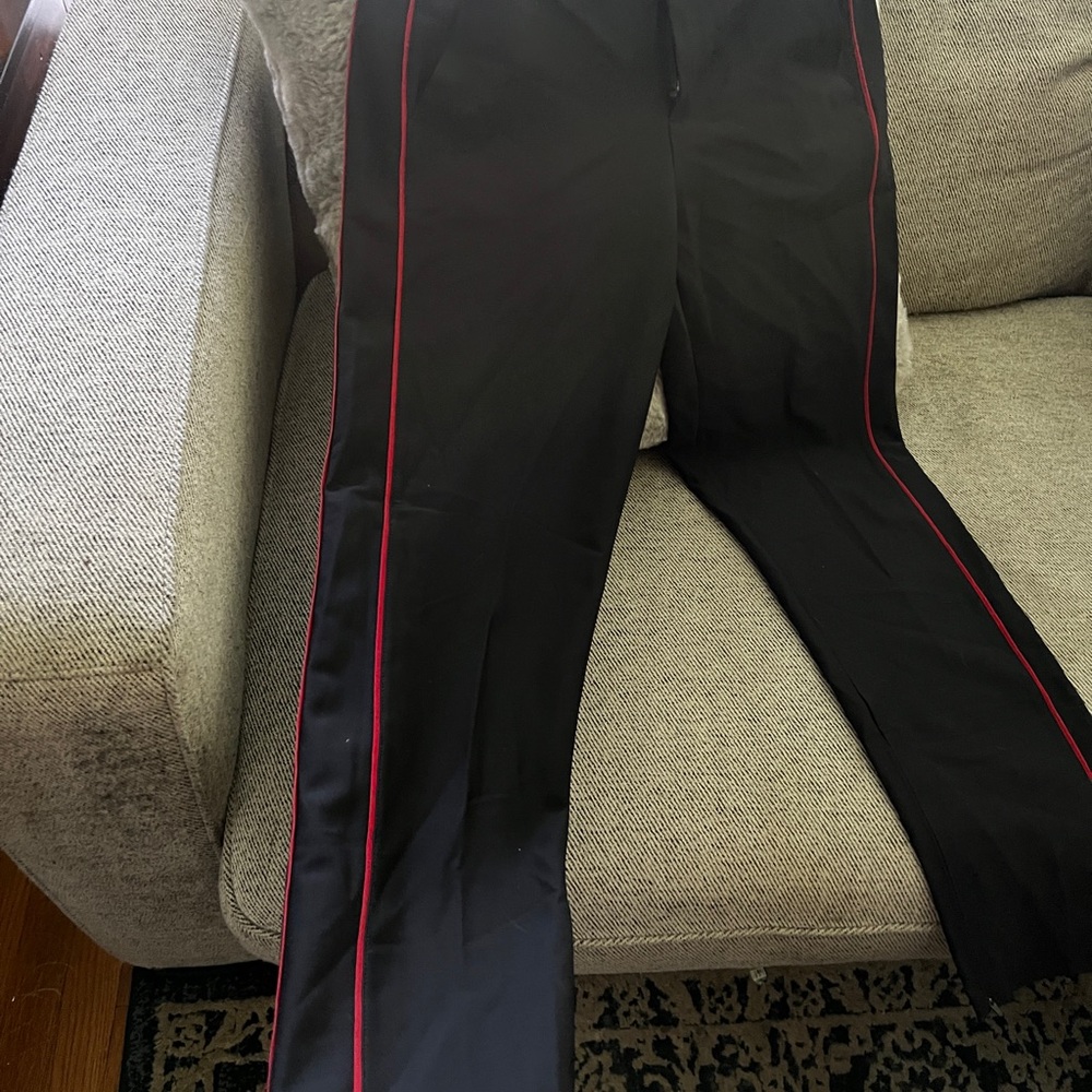 Athleta Black Pants with Red Trim